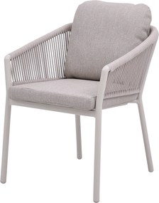 Joshua dining tuinstoel rope aluminium latte zand