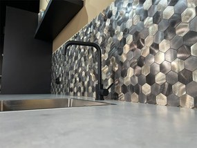 Zelfklevend Mozaïek Hexagon Nela - 30.5 cm x 30.5 cm x 0.40 cm | 0.5 kg | Paneli zelfklevende steenstrips