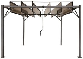 Antraciet terraspergola Paros 3x3m Tuinpunt