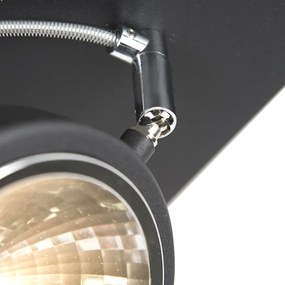 Design Spot / Opbouwspot / Plafondspot zwart 4-lichts verstelbaar - Nox Modern G9 vierkant Binnenverlichting Lamp