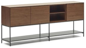 Kave Home Vedrana Groot Design Dressoir Op Hoge Poten Walnoot - 195x40x80cm.