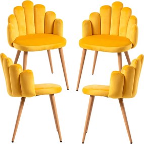 Set 4 Hand Fluwelen Stoelen