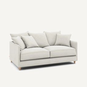 3-zits compacte slaapbank in linnen fluweel, LAZARE