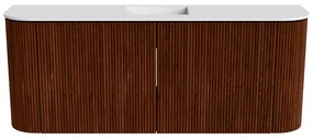Mondiaz Joya 105cm toiletmeubel ronding links/rechts ruby met wastafel faye midden 1 kraangat talc