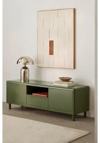 Michigan Stalen Tv-standaard Groen – Intens Olijf & ↔︎ 150 Cm - Sklum