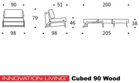 Innovation Living Cubed 90 Wood 1-persoons Slaapbank 90