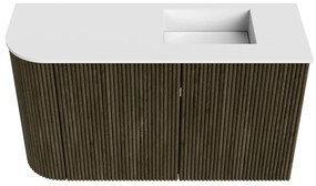 Mondiaz Joya 70cm toiletmeubel ronding links shadow met wastafel faye rechts 1 kraangat talc