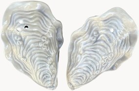 Handgemaakte zout- en peperstrooier Napoli in oester vorm, 2-delig