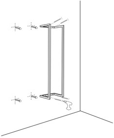 Differnz handdoekdrager 95x20cm mat wit