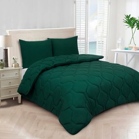 Dekbed 2 in 1 - Wasbaar dekbed zonder overtrek - 140x200 - donker groen