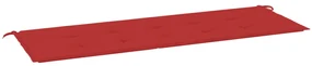 vidaXL Tuinbankkussen 150x50x3 cm rood