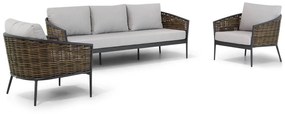 Stoel en Bank Loungeset 5 personen Aluminium/wicker Taupe  Coco Coco Palm