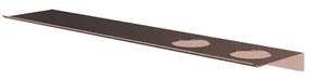 Hotbath &MORE Planchet - 60cm - inclusief bevestigings rails - 2 uitsparingen - voor zeepdispenser of beker - Geborsteld koper PVD SH060H2BCP