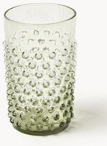 Mondgeblazen waterglazen Hobnail, 6 stuks