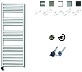 Sanicare Elektrische Design Radiator - 172 x 60 cm - 1127 Watt - thermostaat chroom linksonder - wit HRLEC 601720/W