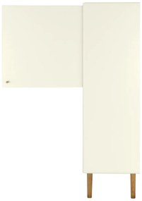 Tenzo Color Living Wandkast Met Deuren Wit - 118.5x40x137.5cm.
