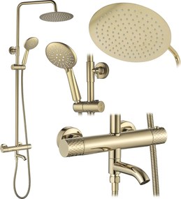 Doucheset REA Lungo Diamond Gold Met Thermostaat