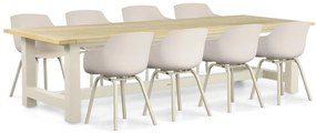 Tuinset 8 personen 300 cm Kunststof Taupe Lifestyle Garden Furniture Salina/San