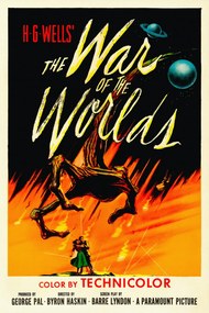 Kunstdruk The War of the Worlds, H.G. Wells (Vintage Cinema / Retro Movie Theatre Poster / Iconic Film Advert), (26.7 x 40 cm)