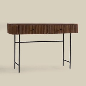 Sidetable Ribbel Hout 120 Cm - 120 X 35cm.