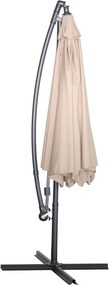 Garden Impressions Athene zweefparasol Ø300 cm – taupe doek / carbon black frame
