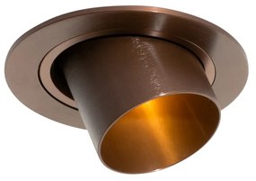 Moderne inbouwspot donkerbrons GU10 35mm rond kantelbaar - Installa