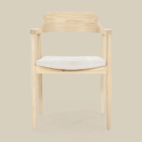 Houten Stoel Met Armleuningen Naturel