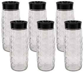 Set van 6 glazen potten Lacy | Heritage