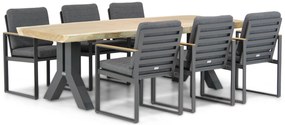 Tuinset 6 personen 240 cm Aluminium Grijs Santika Furniture Soray