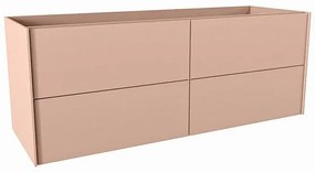Mondiaz TENCE wastafelonderkast - 130x45x50cm - 4 lades - uitsparing rechts - push to open - softclose - Rosee M37153Rosee