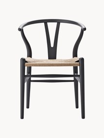 Houten Wishbone Chair CH24 met gevlochten zitvlak