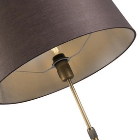 Smart vloerlamp met dimmer brons met bruine kap 45 cm incl. Wifi A60 - Parte Modern, Design E27 rond Binnenverlichting Lamp
