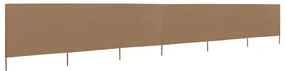 vidaXL Windscherm 6-panelen 800x80 cm stof taupe