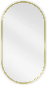 Mexen Loft ovaal badkamer spiegel 75 x 40 cm, gouden lijst - 9851-075-040-000-50
