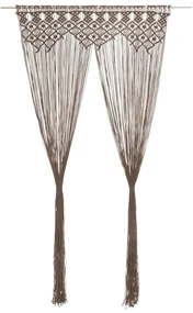 vidaXL Gordijn macramé 140x240 cm katoen taupe