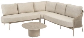 Florence hoek loungeset 4 delig latte rope Taste 4SO