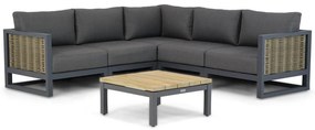 Hoek loungeset  Aluminium/wicker Grijs 5 personen Santika Furniture Santika