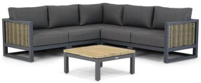 Hoek loungeset 5 personen Aluminium/wicker Grijs  Santika Furniture Santika