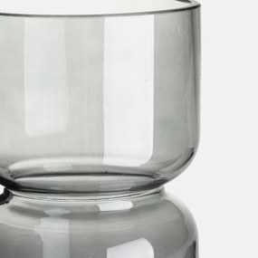 Vaas in smoked glas H22cm, Sinao