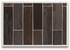 Hoogglans Handvorm Wandtegel 7x28 Cm Sarasota Grijs Antraciet A448