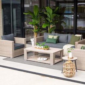 Garden Impressions Tennessee loungeset 4-delig vintage willow - texfiber