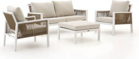Stoel-bank loungeset Manifesto | 4 personen | Loungeset Beige | Aluminium | Kees Smit Tuinmeubelen