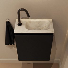 Mondiaz Ture DLux toiletmeubel 40cm urban met wastafel ostra rechts met kraangat