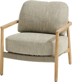 Taste by 4 Seasons Milou loungestoel Teak/Ibiza Moss Loungestoel   bruin weerbestendig