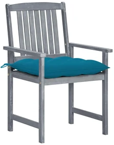 vidaXL Tuinstoelen 8 st met kussens massief acaciahout grijs