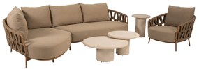 Hampton Biarritz chaise longue loungeset 6 delig mortex amber 4 Seasons Outdoor
