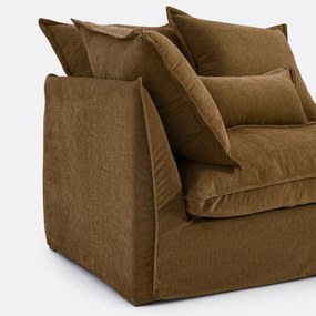 Longchair rechts in mêlee polyester, Odna