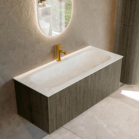 Mondiaz Kurve-dlux 110cm badmeubel shadow met 1 lade en wastafel big medium midden 1 kraangat opalo