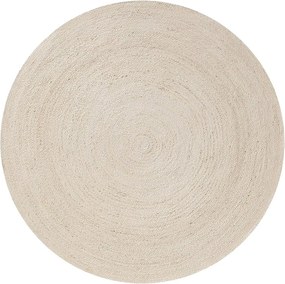 Vloerkleed Jute Jutta Rond Ivory Grijs
