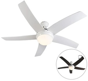 Plafondventilator wit met afstandsbediening - Cool 52 Modern E14 rond Binnenverlichting Lamp